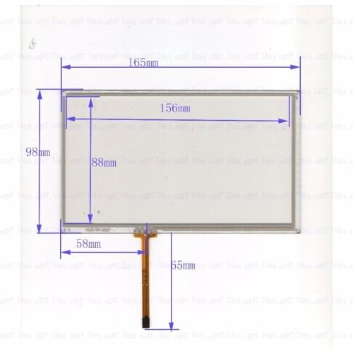 ZhiYuSun 165mm*98mm HLD-TP-3007 7inch 4-wire resistive touch panel for Car DVD, 165*98GPS Navigator screen glass