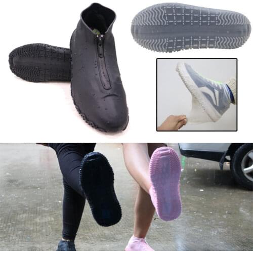 1 Pair Motorcycle Shoe Cover Universal Outdoor Camping Dwaterproof Rubber Rain Boot Reusable Silicone Non Slip Spring Fashion