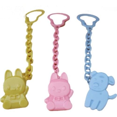 1pcs/lot Cartoon Plastic Baby Pacifier Clip Pacifier Chain Baby Soother Anti Drop Chain