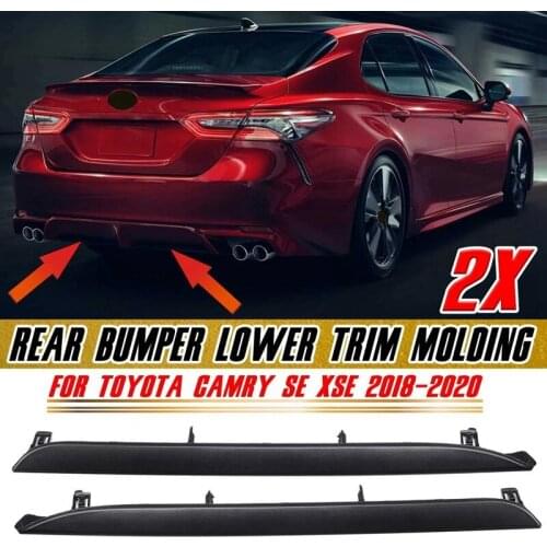 2Pcs Car Rear Bumper Diffuser Lip Protector Body Kit for Toyota Camry SE XSE 2018-2020 Rear Diffuser Spoiler Cover Guard