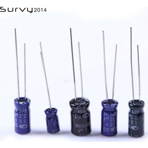 210Pcs 25 Value 0.1uF-220uF Electrolytic Capacitors condenser Assortment Kit Set