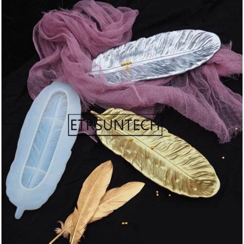 30pcs Angel Wing Tray Silicone Jewelry Resin Mold Large Feather Dishes Plate Mold Resin Casting Mold Jewelry Art Craft Tool