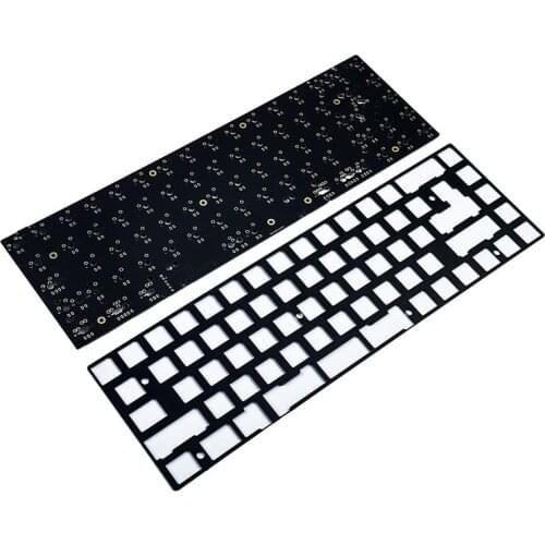 65% Mechanical Keyboard Kits Type-c Programmable Welding PCB With Stabilizer Aluminum Plate Transparent Black White Plastic Case