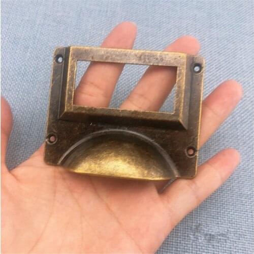 Antique Handles Business Card Handle Pulls Retro Knob for Drawer Medicine Cabinet Door Cupboard Furniture Kitchen Handle