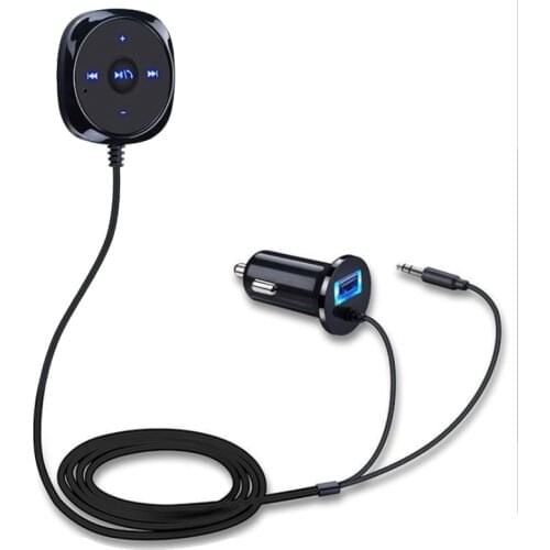Handsfree Bluetooth Car Kit MP3 Player for Car USB Charger Support for Siri 3.5mm Aux Bluetooth Car Kit