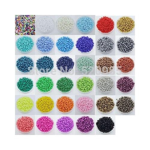 Wholesale 2000Pcs 2mm Czech Glass Seed Spacer beads Jewelry Making DIY Pick 35Colors