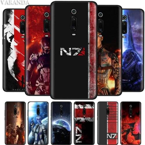N7 Mass Effect Cases for Xiaomi Redmi 8A K20 Pro Note 8 9 8T 7S 7 7A 6A Black Soft Silicone Cover Coque