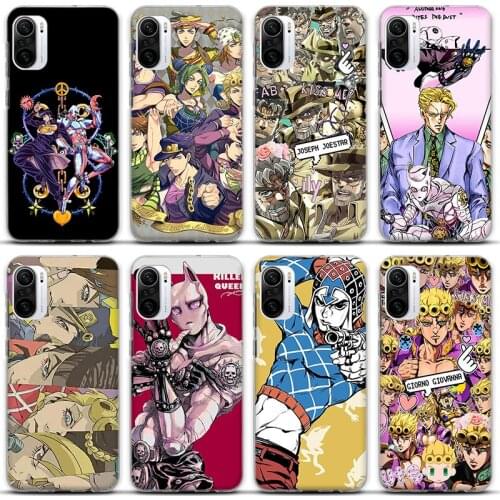 JOJO Bizarre Anime Phone Case For Xiaomi Mi 11 10T 10T Pro 10 S lite Ultra 9T 9 8 Note 10 Pro Poco F3 F2pro X2 Silicone Cover