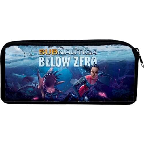 Subnautica Below Zero 3D Merch Oxford Cloth Pencil Case Office Student Pencilcase Cute Canvas Pencil Bag School Supplies Pen Box