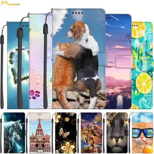 Flip Wallet Case For Xiaomi Redmi Note 8T Luxury PU Leather Cover With Card Slots Coque For Redmi Note8T 8 T Fundas Capa Dog Cat