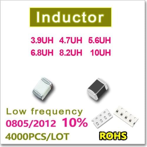 JASNPROSMA 0805 2012 4000PCS SMD Multilayer low Frequency Inductor 10% 3.9UH 4.7UH 5.6UH 6.8UH 8.2UH 10UH New high quality
