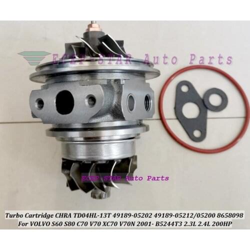 Turbo Cartridge CHRA TD04HL-13T 49189-05202 49189-05212 8658098 For VOLVO S60 S80 C70 V70 XC70 V70N 01- B5244T3 2.3L 2.4L 200HP