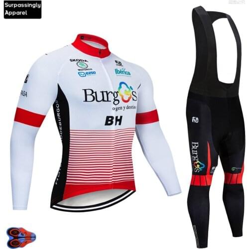 2019 Long Sleeve BH Burg Cycling Jersey Sets Breathable 9D Pad Sportswear Mountain Bicycle Bike Suit Cycling Clothing Set