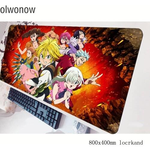 Nanatsu no taizai mousepad gamer gadget 800x400x3mm gaming mouse pad ergonomic notebook pc accessories padmouse ergonomic mat