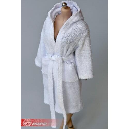 1/6 soldier model clothing accessories 12 inch movable tbl coated body bathrobe hooded towel material unisex