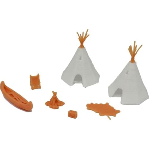 Outland Models Native American Indian Camp Set 1:87 HO Scale