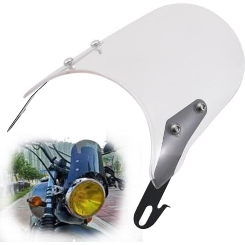 Motorcycle Retro Cafe Racer Headlight Windshield Instrument Visor For YAMAHA XJ 400 600S XJR 1200 Ducati Scrambler
