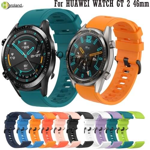 Health Soft Silicone WatchStrap For Huawei Watch GT 2 46mm / gt 2 pro 46mm SmartBand 22mm Bracelet WirstStrap Accessories Belt