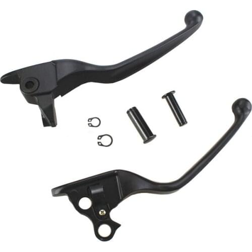 Pair Aluminum Drag Specialties Black Clutch Brake Levers For Harley Electra Glide FLHR Tri Glide Touring