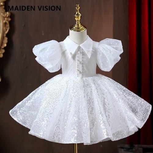 Sequins Girl Dress Birthday Party Princess Dress Children Christening gown Flower Girl Wedding Tutu infant Dresses Vestidos
