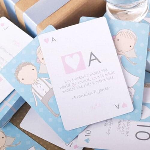 Wedding Party Gift of A Love Story Playing Cards Poker game + Bachelorette Party Favor+Free shipping 100sets/lot Wedding favors