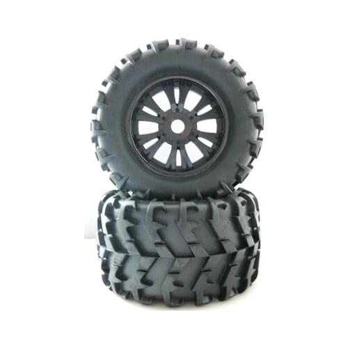 4pcs/lot RC 150*80*17mm Rubber Sponge Tires Tyre Rim Wheel For RC 1/8 HSP Hobby Tyranno Off Road Monster Truck