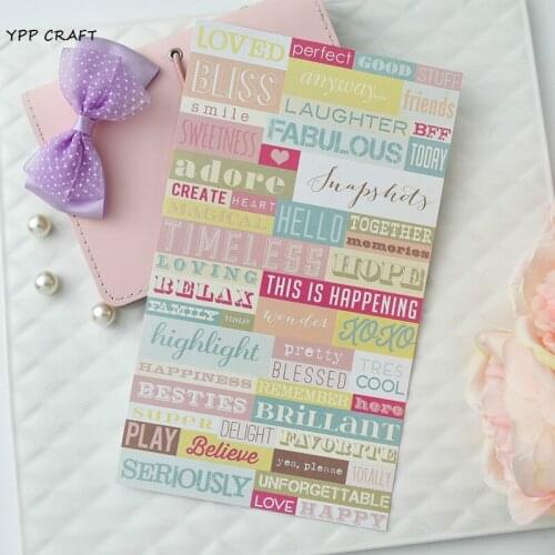 YPP CRAFT Phrase Creative Photo Decoration Self-adhesive Stickers for Scrapbooking Happy Planner/Card Making/Journaling Project