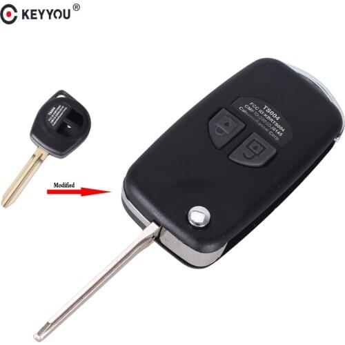 KEYYOU Modified Flip Folding Remote Control Car Key Shell For SUZUKI SX4 Swift 2 Button + Button Pad Auto Replacement Fob Cover