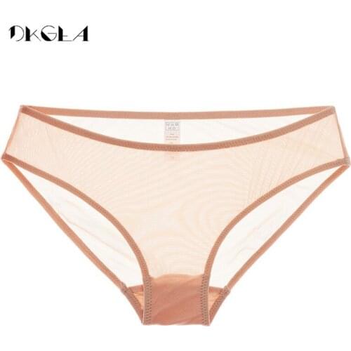 2020 Fashion Low-Rise Transparent Panties Women Lace Black Sexy Briefs Comfortable Ultrathin Solid Underwear S M L XL Size
