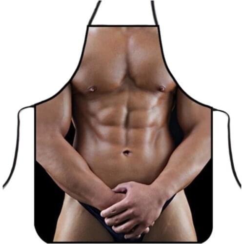 Funny Aprons Novelty Muscle man Cooking Apron for Fancy Dress For Gift design lovers gift