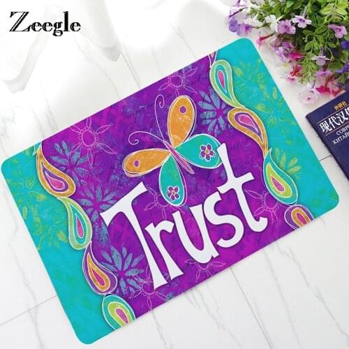 Zeegle Floral Soft Floor Mat Kids Room Carpet Home Entrance/Hallway Doormat Anti-Slip Bathroom Carpet Cute Fashion Kitchen Rug
