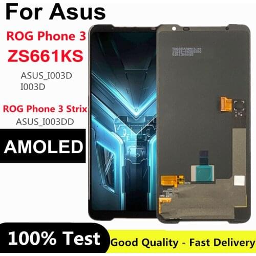 6.59" AMOLED For Asus ZS661KS LCD Display Screen+Touch Panel Digitizer For ROG Phone 3 Strix ASUS_I003DD LCD