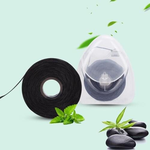 2 Box 50m Bamboo Charcoal Dental Flosser Toothpick Dental Cleaning Mint flavor Dental Floss Teeth Flosser Stick Tooth Cleaner
