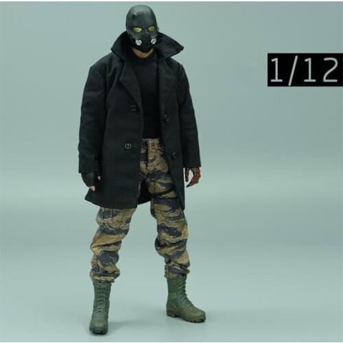 1/12 Scale Soldier Toys Metal Gear Snake Uncle 6 Inch Action Figure Snake Wearable Jacket Coat For Collection
