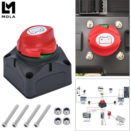12V-60V 100A-300A For Car Auto RV Marine Boat Battery Selector Isolator Disconnect Rotary Switch Cut