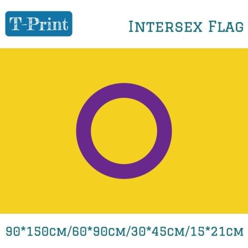 15PCS Flag 60*90cm 15*21cm 90*150cm Intersex Pride Flag 3*ft Digital Printing 30*45cm Car Flag