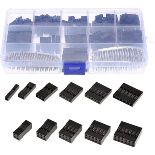 620pcs 2.54mm DuPont shell jumper head single double-layer connector shell with terminal kit
