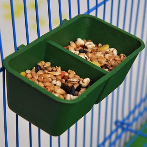 Double Groove Automatic Feeder Bird Feeder Parrot Waterer Hanging Animal Water Bowl Bird Supplies Pigeon Pet Products