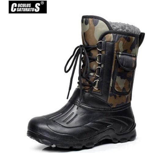 Cuculus High-quality Autumn Winter Military Tactical Boots Men Desert Combat Boots Outdoor Mens Army Waterproof Snow Boots E-1