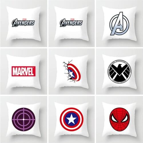 Marvel Super hero Spiderman Captain America iron Man Cushion cover Home Decoration Boy children room sofa Decorative pillowcase