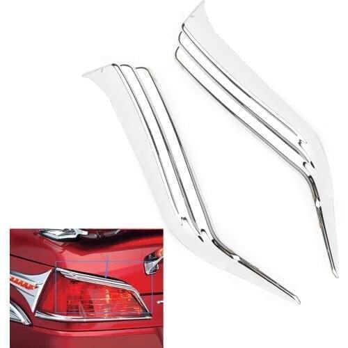 For Honda Goldwing GL 1800 Chrome Motorcycle Accessories Top Trunk Tail Light Decoration Trim 2012 2013 2014 2015 2016 2017