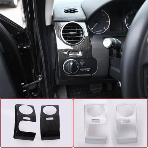 Luxury Interior Molding For Land Rover Discovery 4 LR4 ABS Dark Wood Grain Side Air Conditioning Vent Cover Trim 2012
