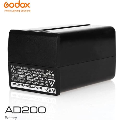 Free DHL Godox WB29 14.4V 2900mAh Lithium Battery Power Pack for Godox Witstro AD200 AD200PRO AD200 PRO(AD200 Battery)