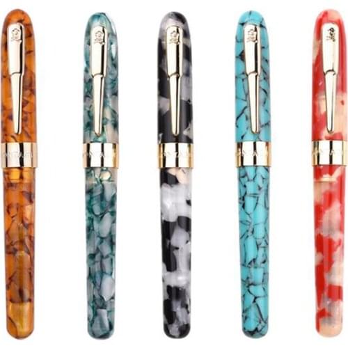 Montagut Celluloid Mini Fountain Pen Koi Fish Pocket Size Golden Clip Iridium Fine Nib 0.5mm Various Color Writing Gift Pen