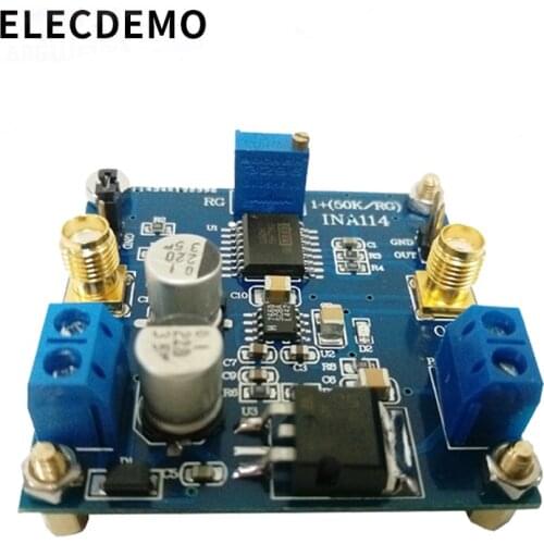 INA114 module instrumentation amplifier 1000 times gain adjustable single power supply single-ended / differential input