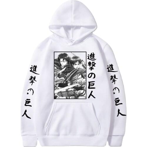 Men/womens Hoodie Japanese Anime Funny Attack Titan Hoodie Autumn Winter Japanese Sweatshirt Street Wear Pullover
