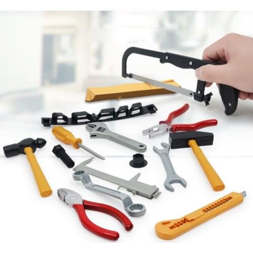 14 Pcs Set Construction Tool Set for Kids Child Career Training Activity Props Dress-Up Pretend Play Accessory