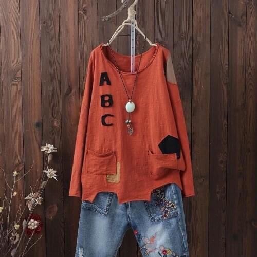 New Arrival Summer Women T Shirt Plus Size Irregularity Loose Casual Tops Tee Shirt Femme Cotton Long sleeve Tshirt