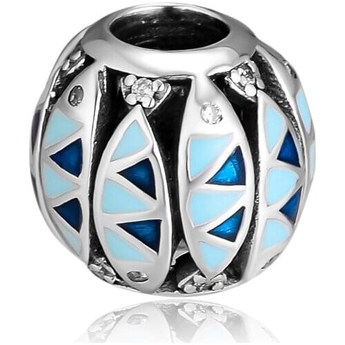 Fits Pandora Charms Bracelets Oceanic fish Beads 100% 925 Sterling-Silver-Jewelry Free Shipping DIY Making