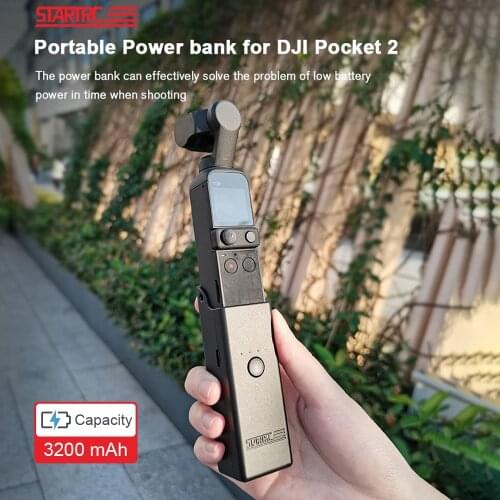 Portable Handheld Grip Charger 3200mAh Power Bank For DJI Osmo Pocket 2 Sports Action Camera Charging Handle Accessories